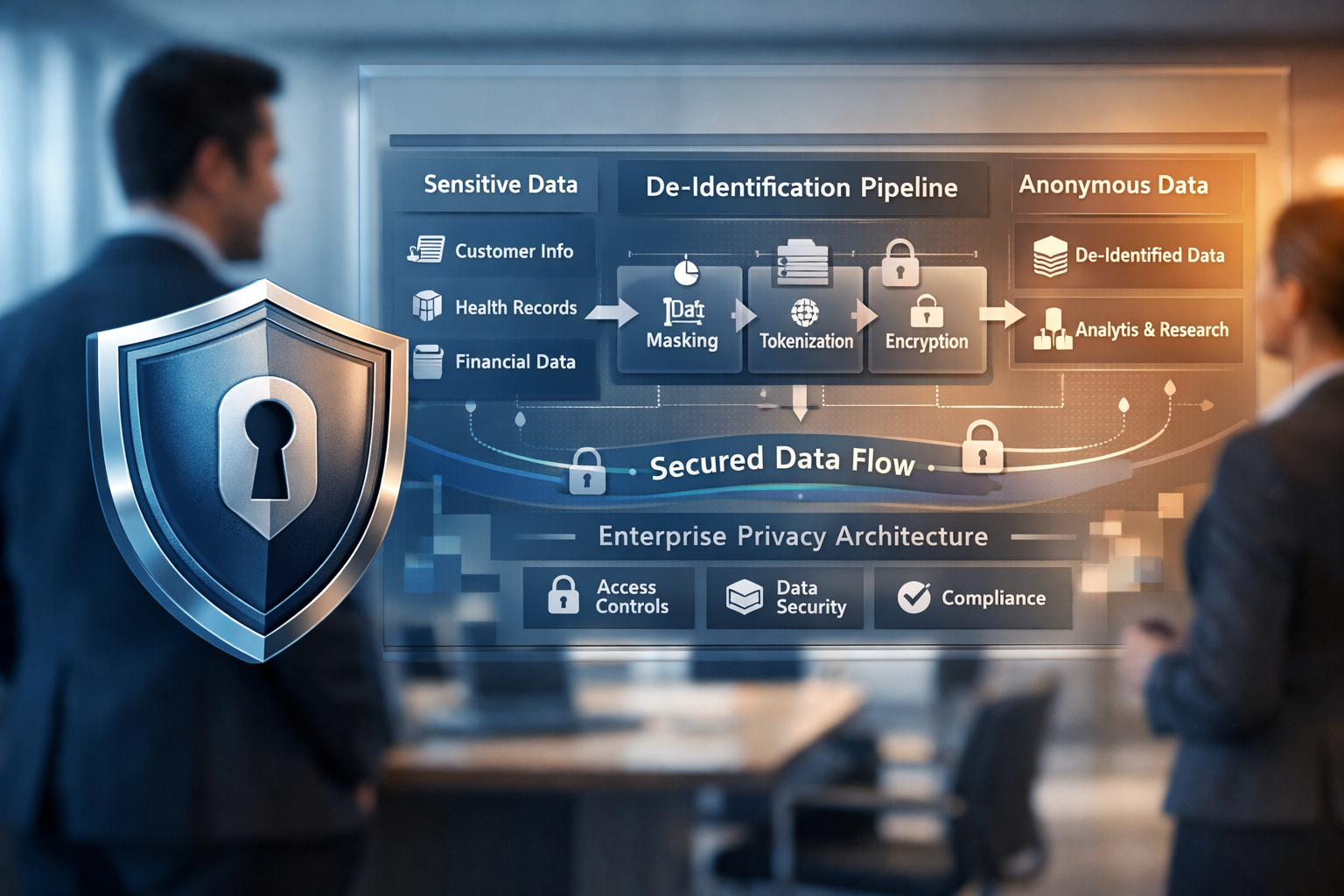 Шлюз приватности перед облаком: архитектура де-идентификации для LLM